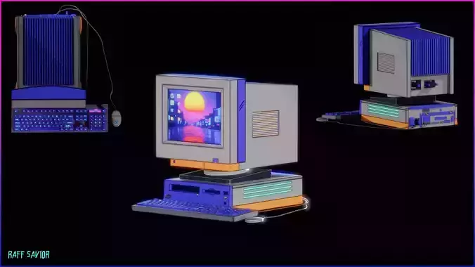 Neon Retro Pc