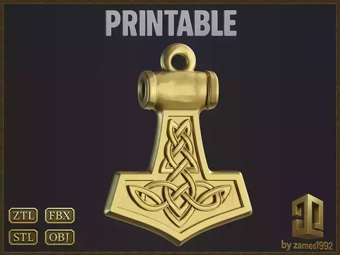 Thor Hammer Viking Pendant