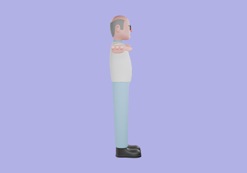 Stylized 3D Male Scientist Character - Cartoon Science Man 3D model_5