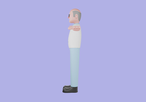 Stylized 3D Male Scientist Character - Cartoon Science Man 3D model_3