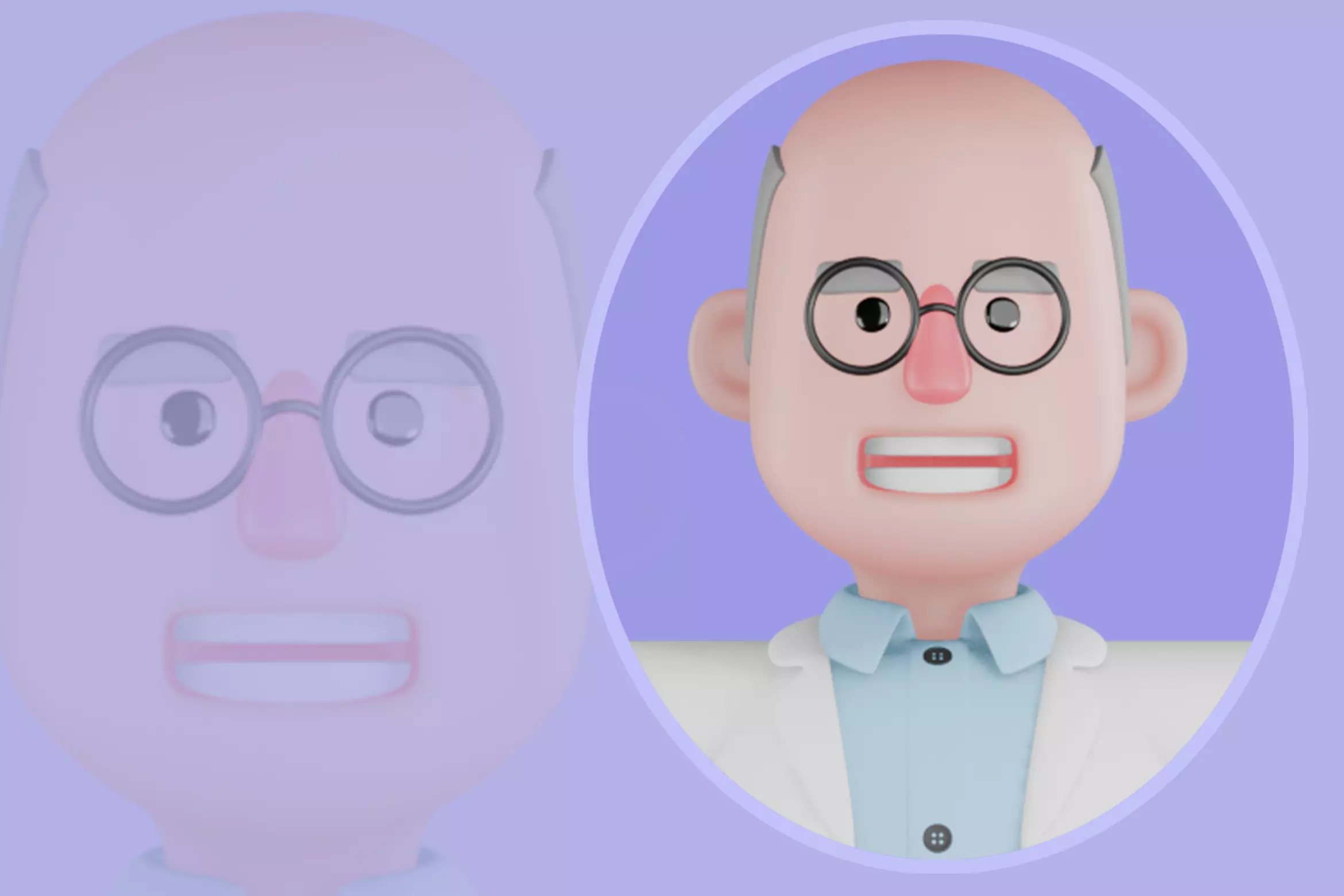 Stylized 3D Male Scientist Character - Cartoon Science Man 3D model_0