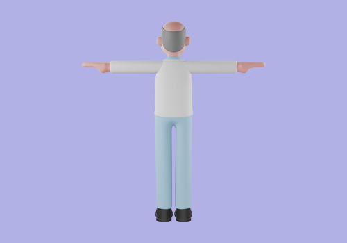 Stylized 3D Male Scientist Character - Cartoon Science Man 3D model_4