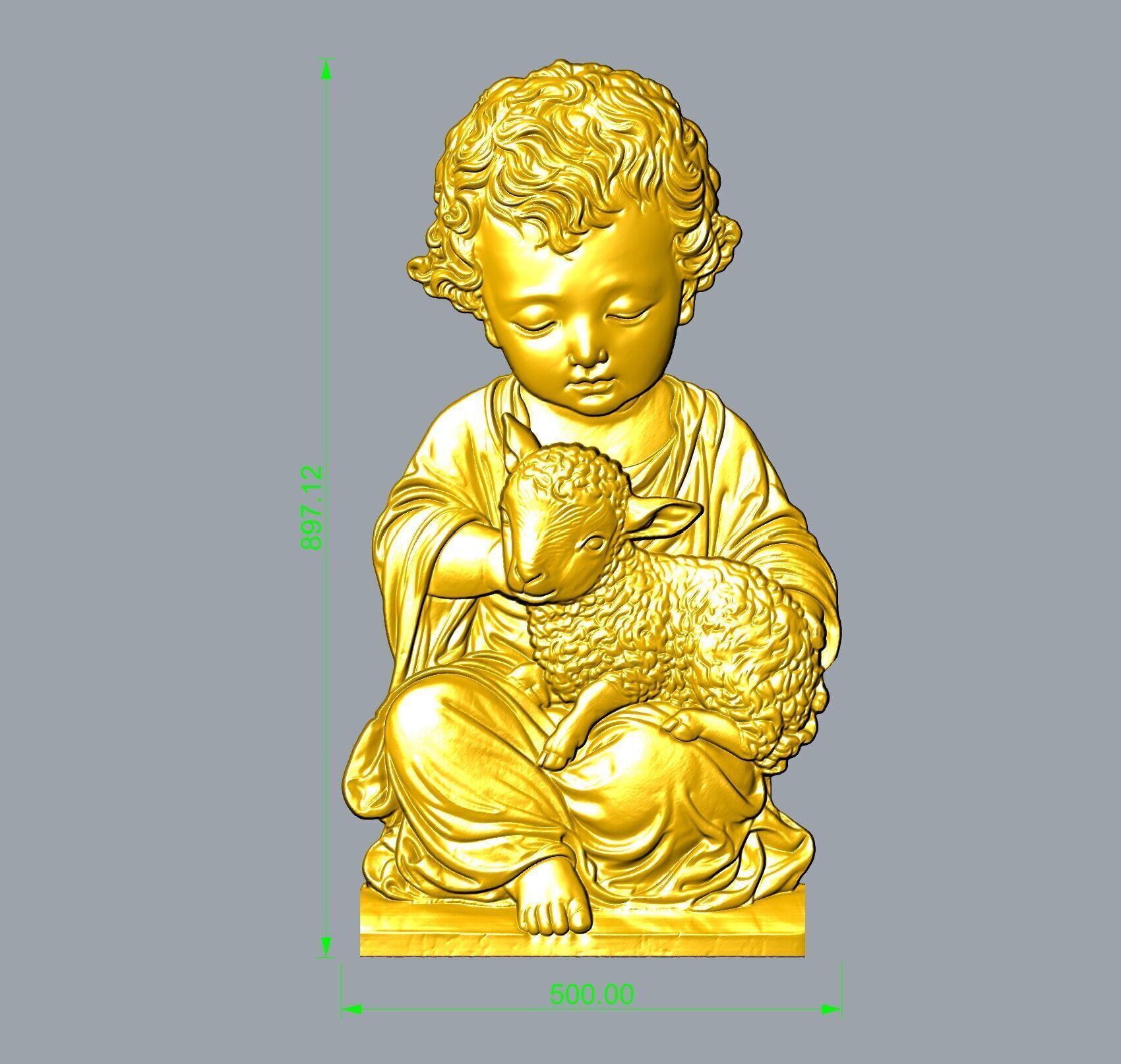 Holy Child Relief  3D print model_3