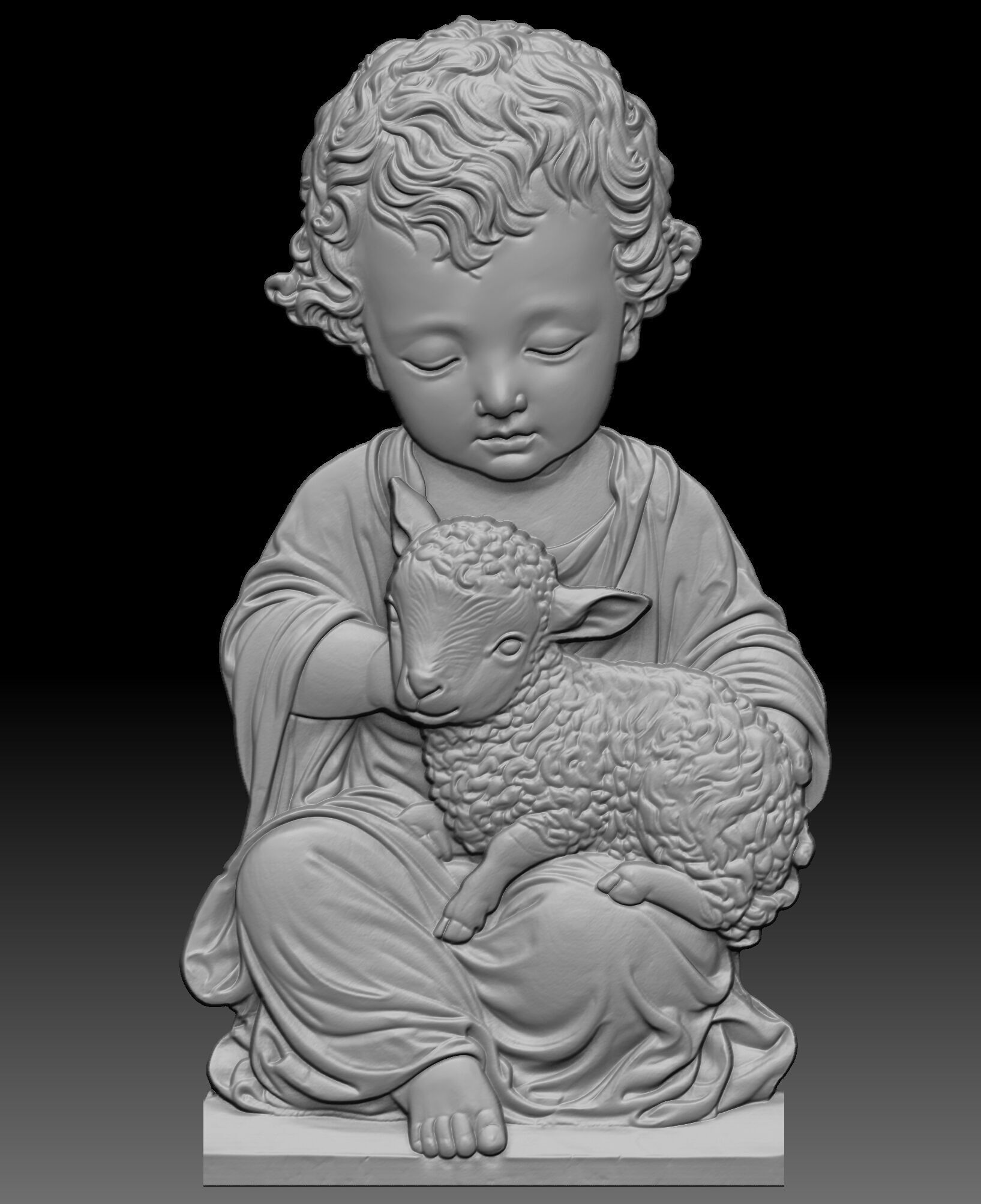 Holy Child Relief  3D print model_4
