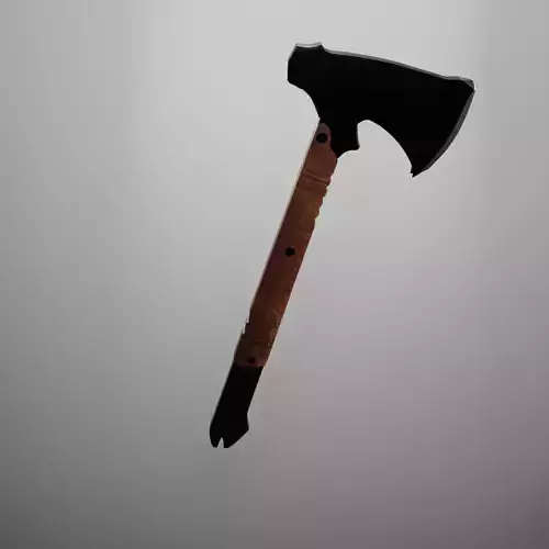 3D Tactical Firefighter Axe with Wooden Grip and Pry Bar