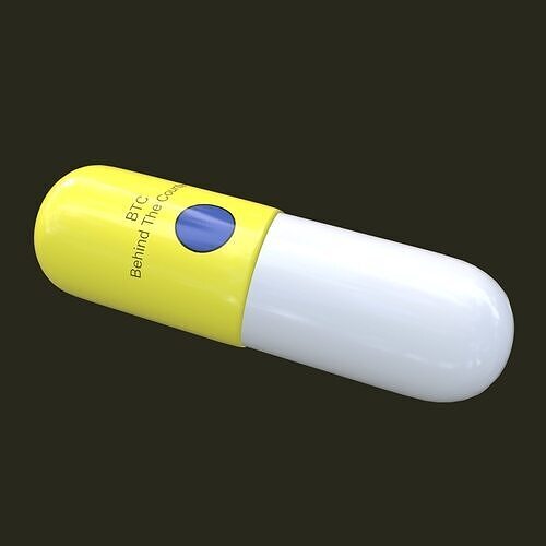 Behind the Counter BTC Capsule Realistic 3D Pharmaceutical Model 3D model