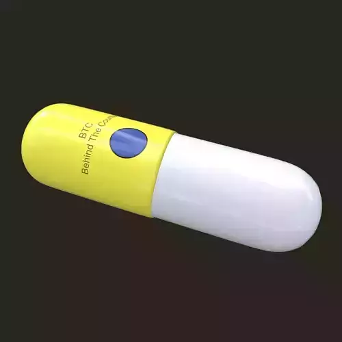 Behind the Counter BTC Capsule Realistic 3D Pharmaceutical Model