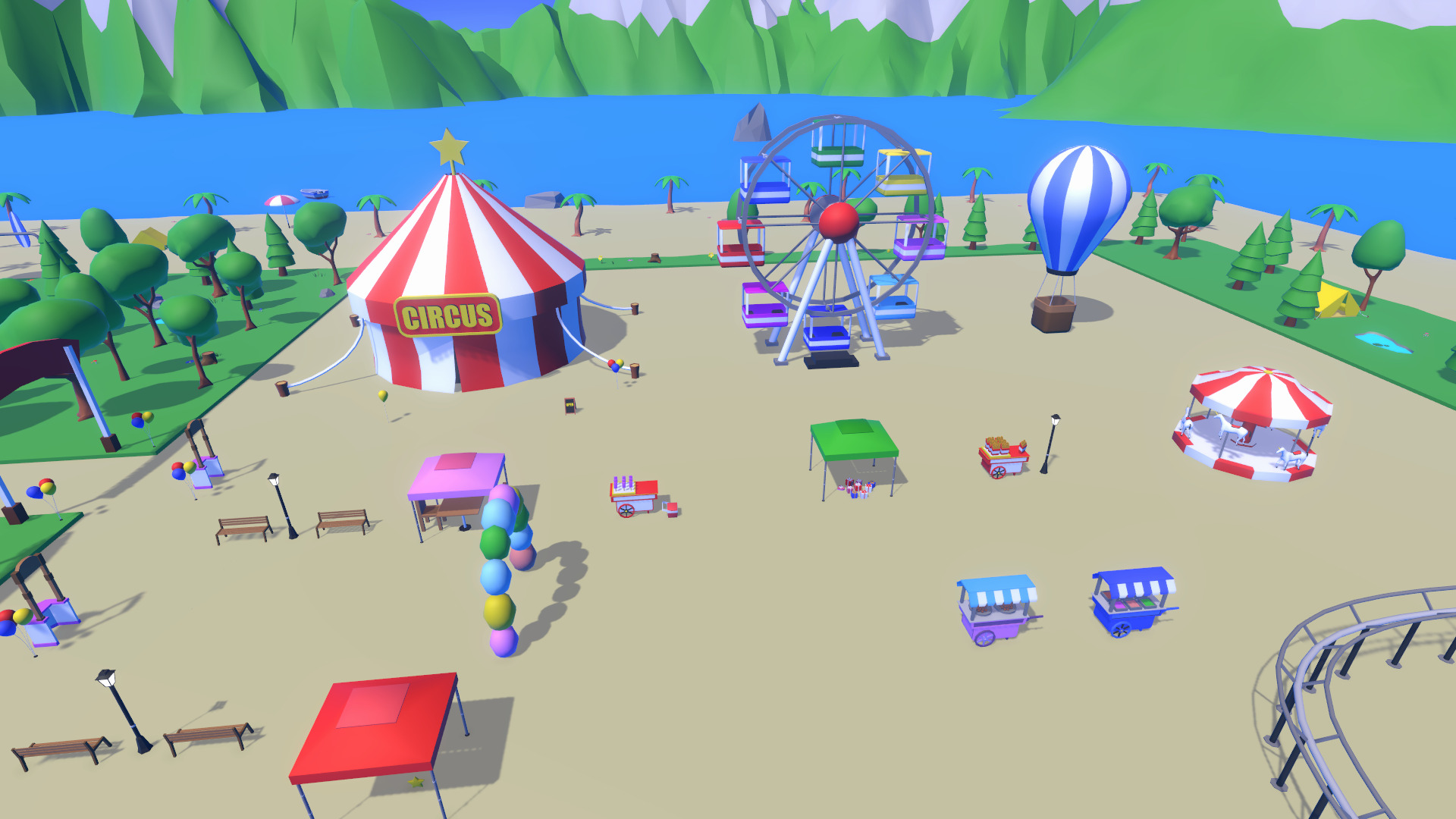 LowPoly Cartoon Island Low-poly 3D model_19
