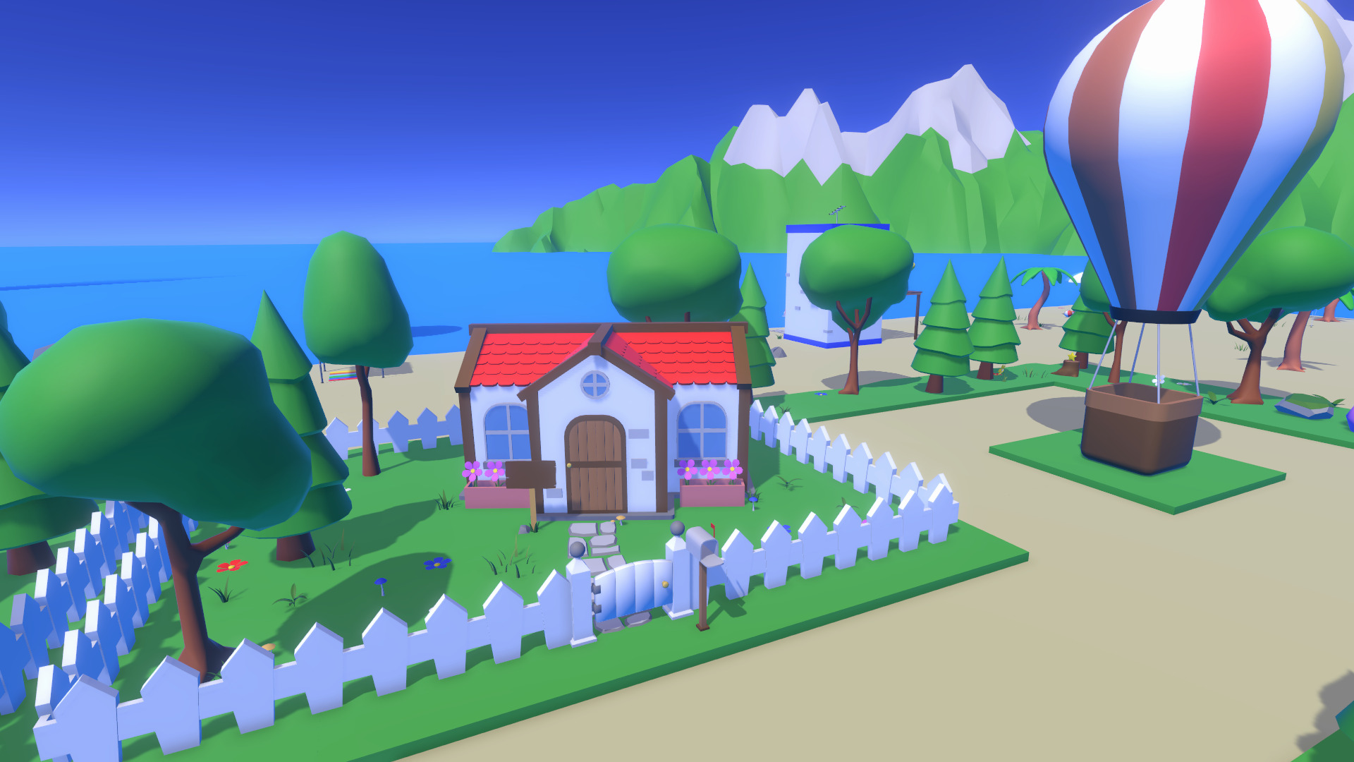 LowPoly Cartoon Island Low-poly 3D model_5