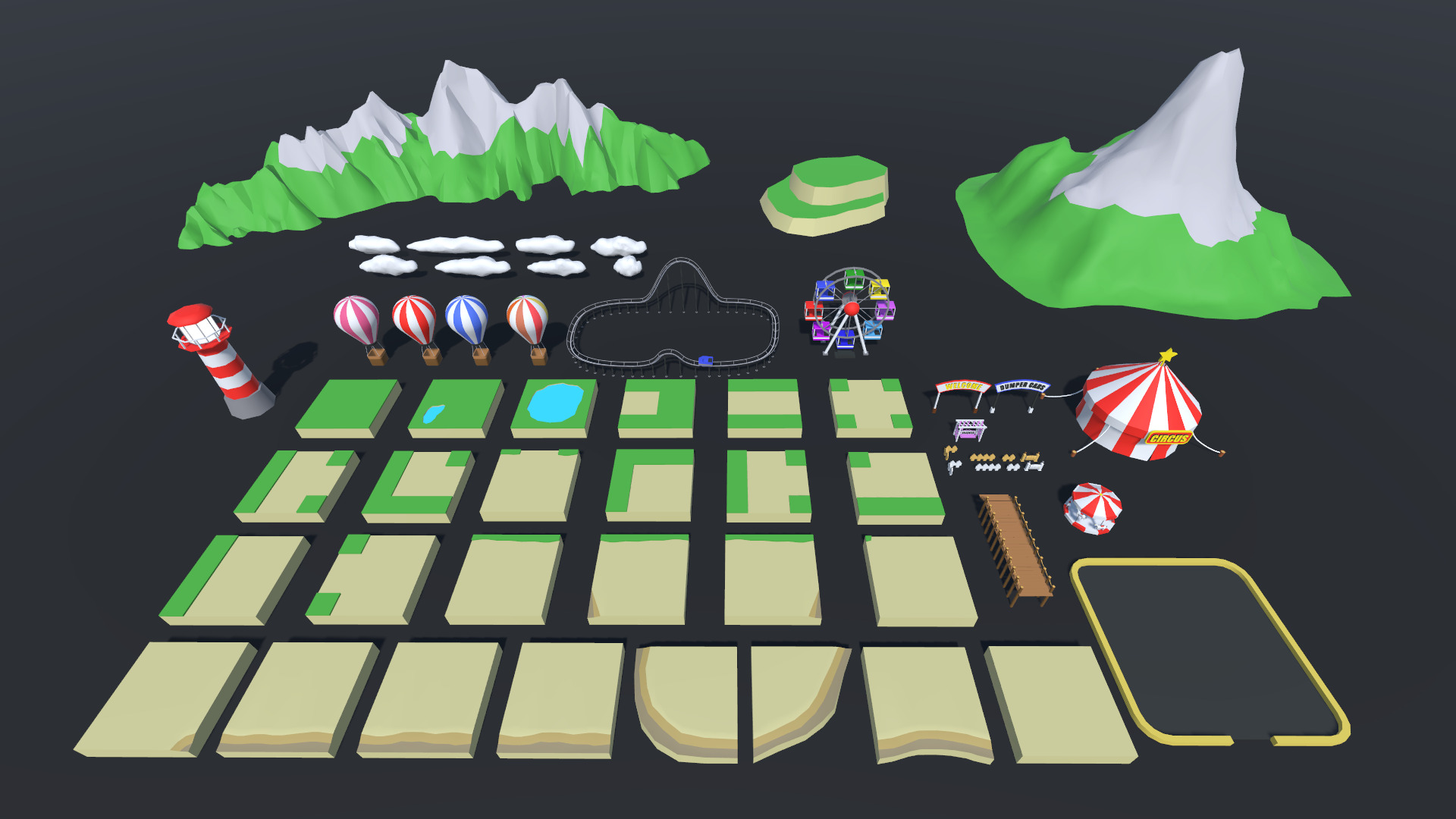 LowPoly Cartoon Island Low-poly 3D model_25