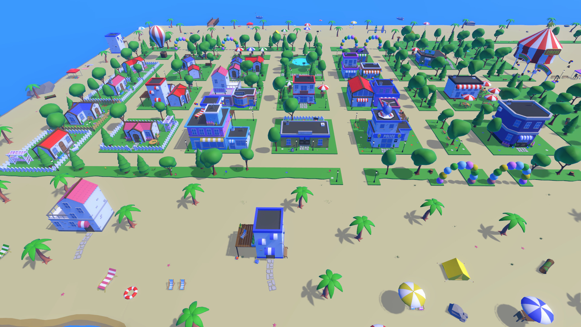 LowPoly Cartoon Island Low-poly 3D model_3