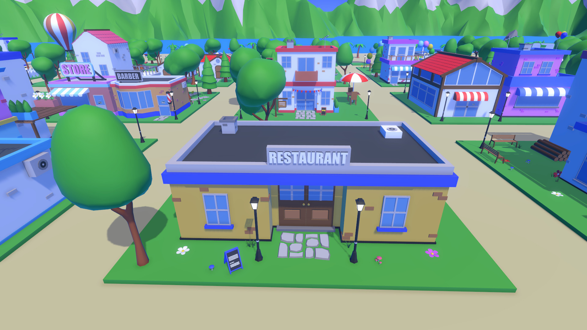 LowPoly Cartoon Island Low-poly 3D model_14