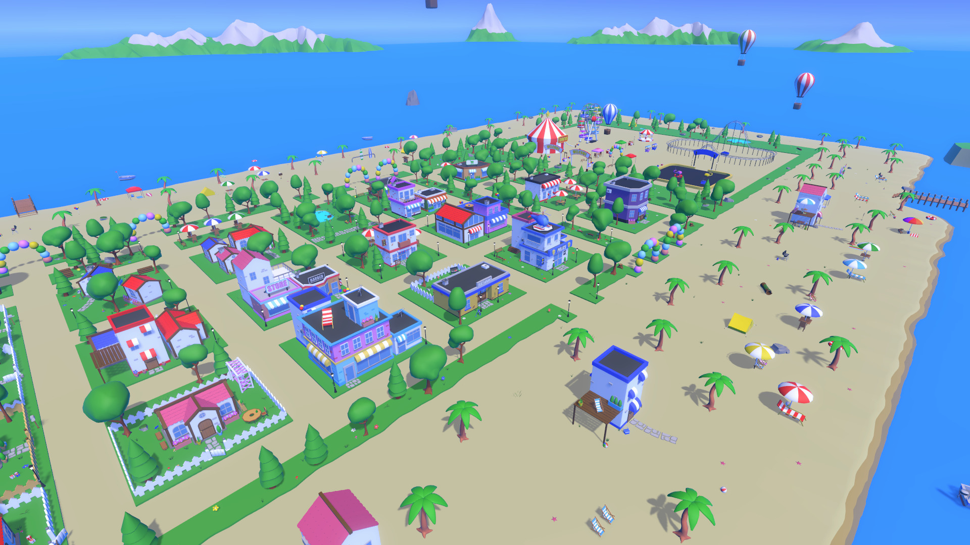 LowPoly Cartoon Island Low-poly 3D model_1