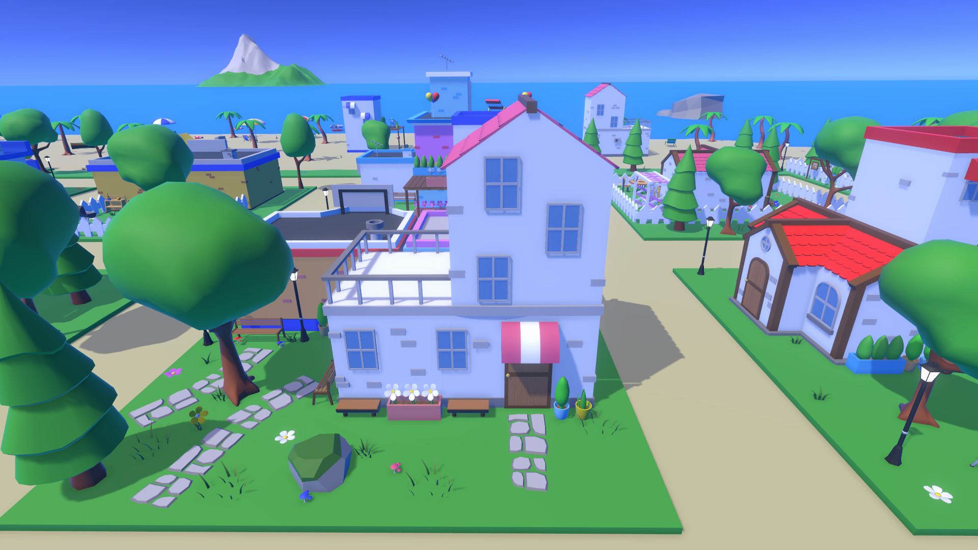 LowPoly Cartoon Island Low-poly 3D model_8