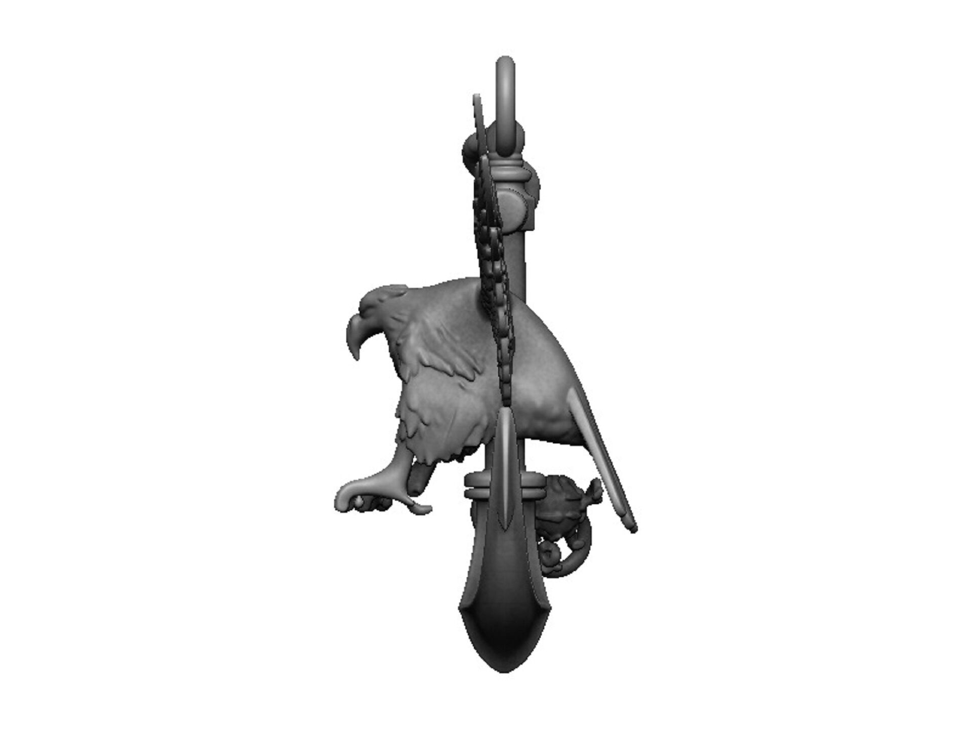 Anchor Pendant 3D print model_2