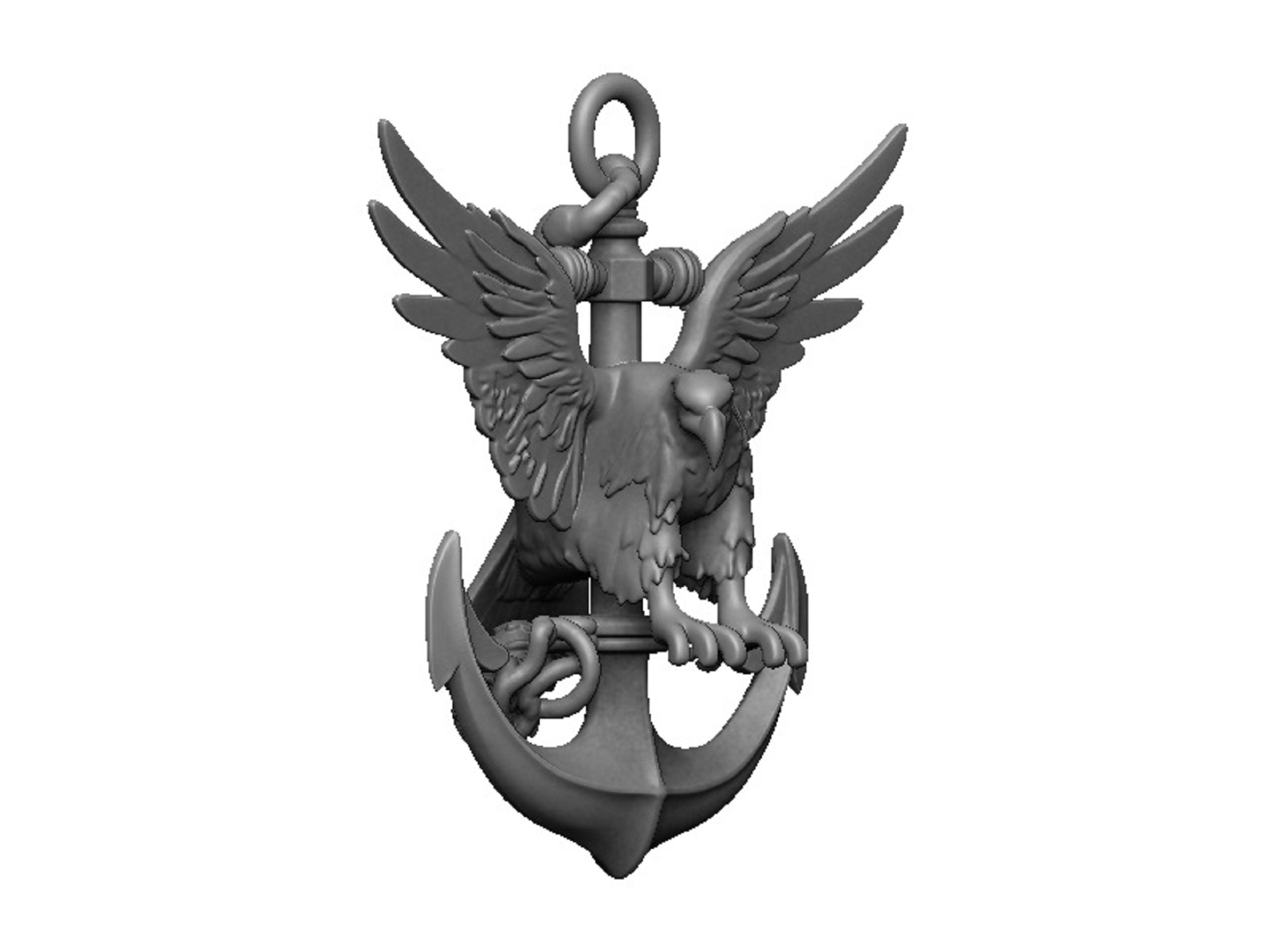 Anchor Pendant 3D print model_1