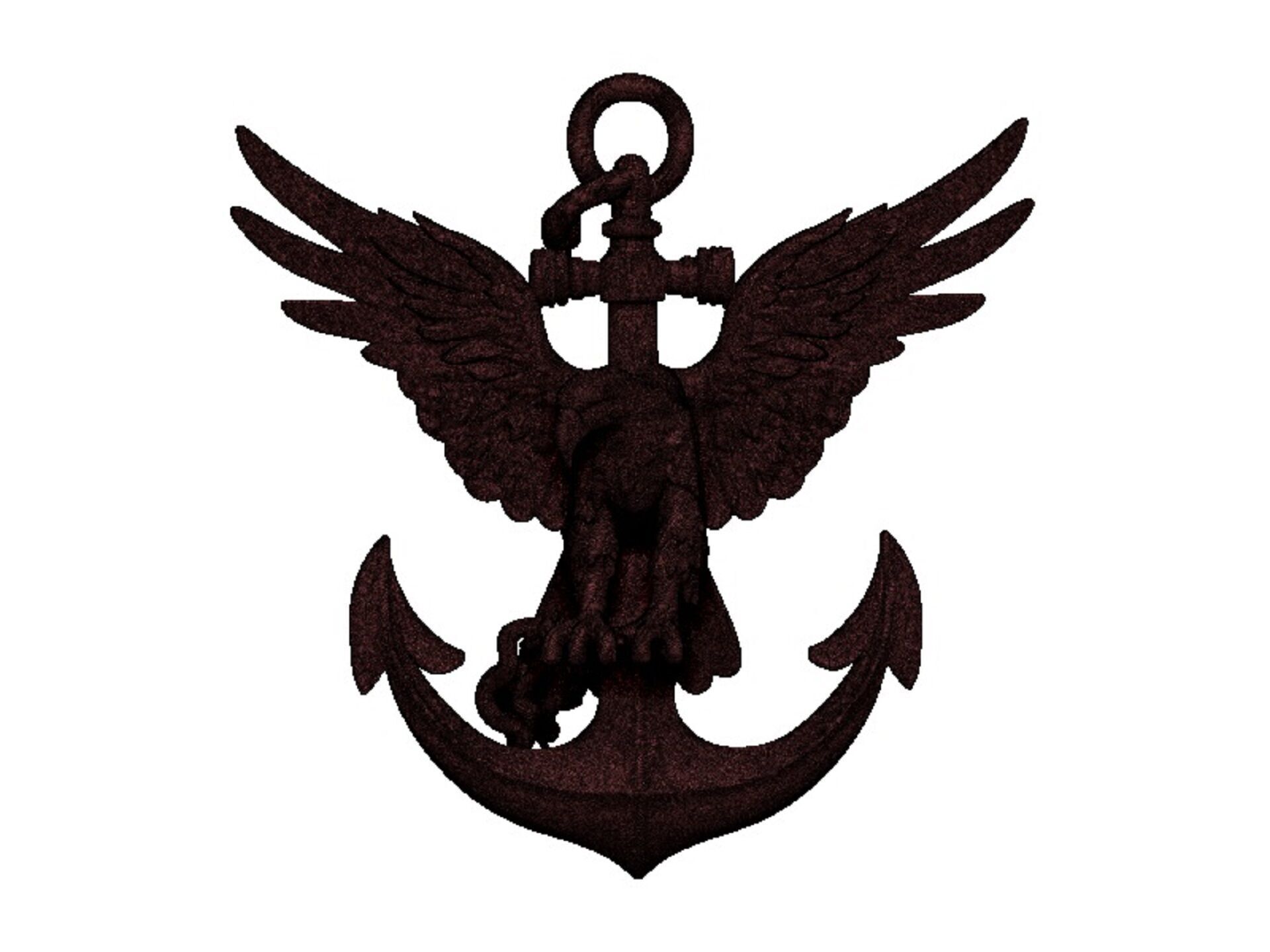 Anchor Pendant 3D print model_9