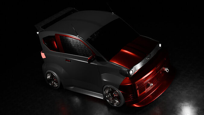 Wuling AIR EV Drag race body kit Low-poly 3D model