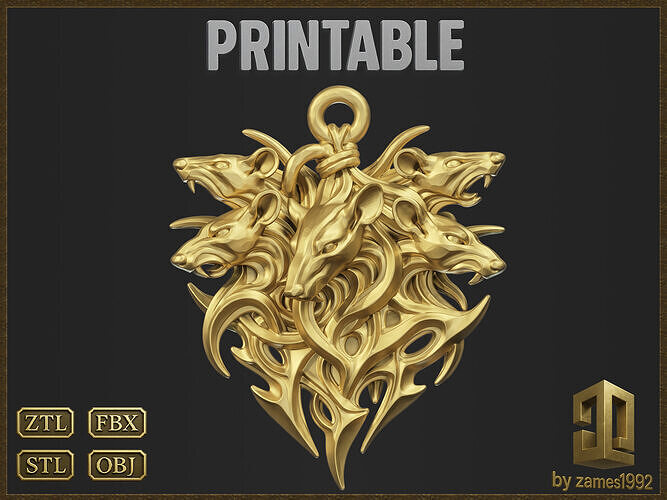 Rat King Mice Tribal Pendant 3D print model