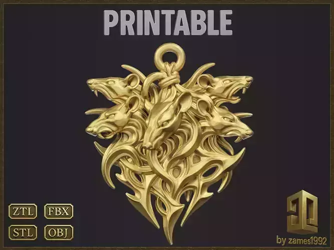 Rat King Mice Tribal Pendant