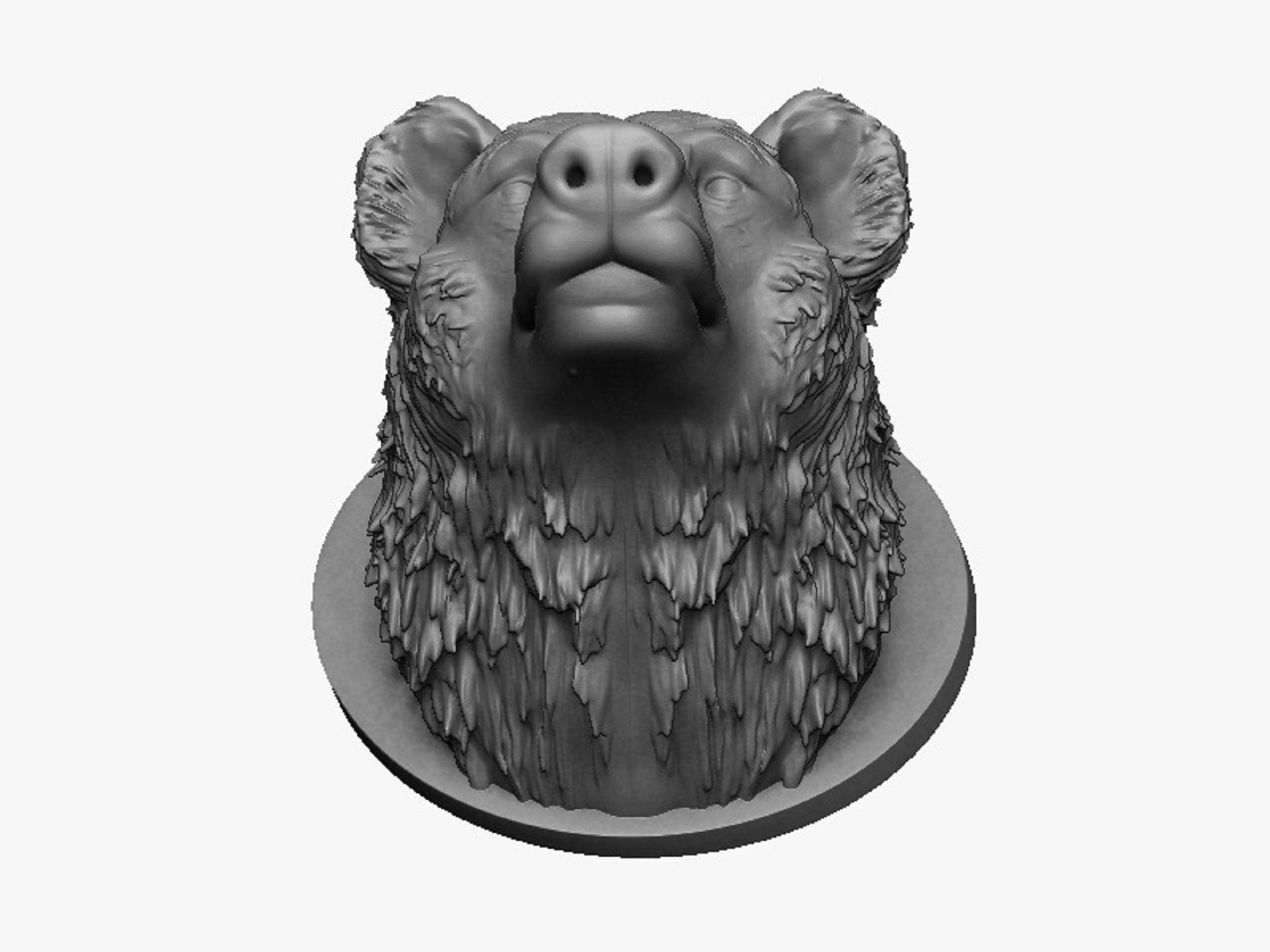 Bear Head 3D print model_4