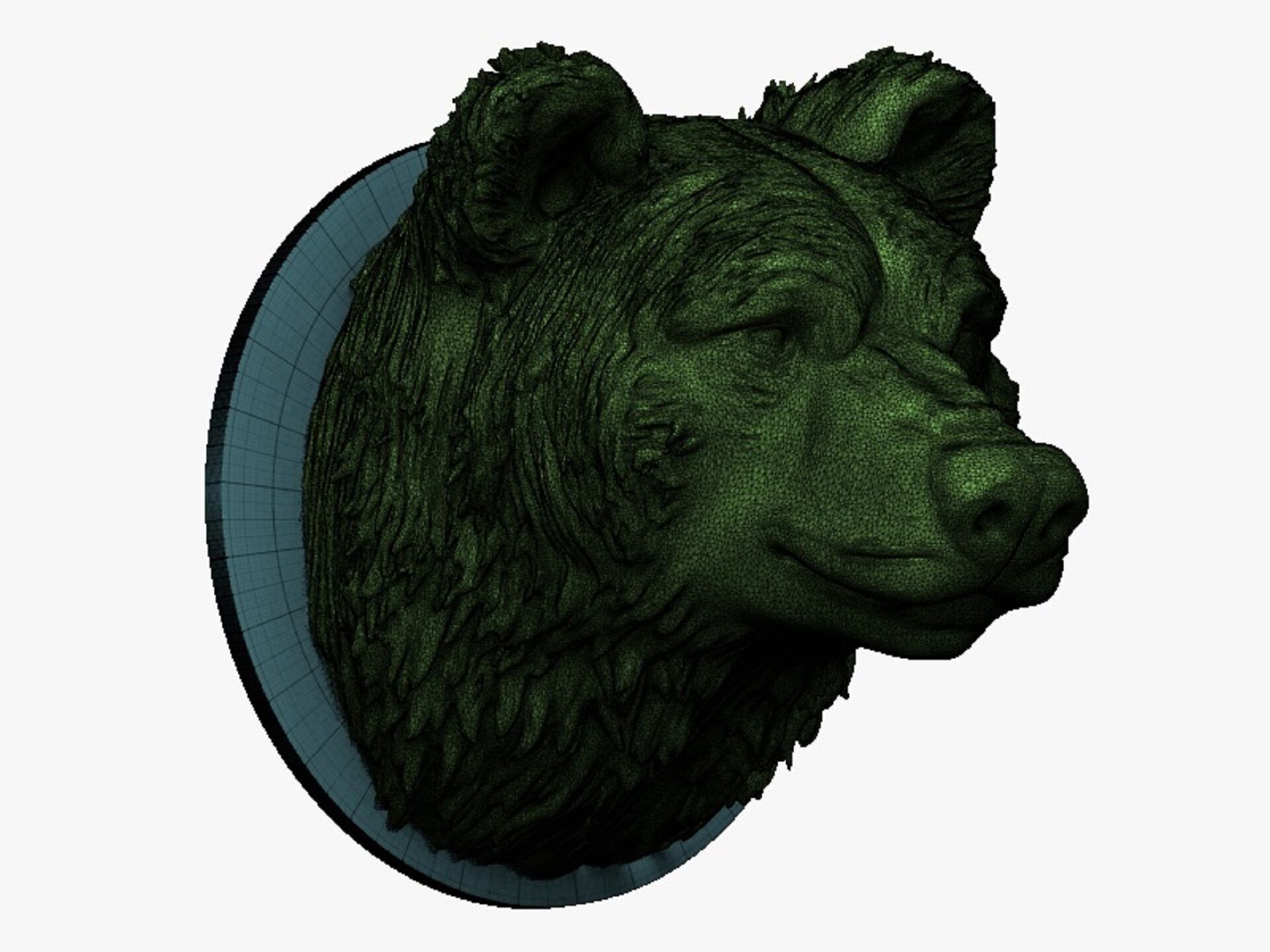 Bear Head 3D print model_9