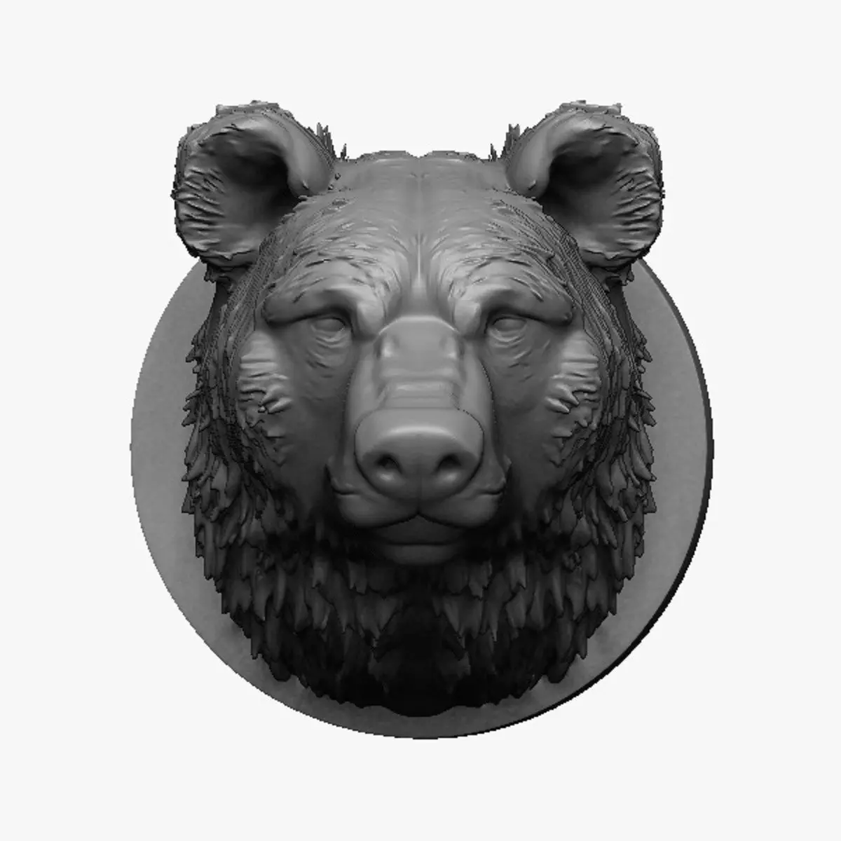 Bear Head 3D print model_0