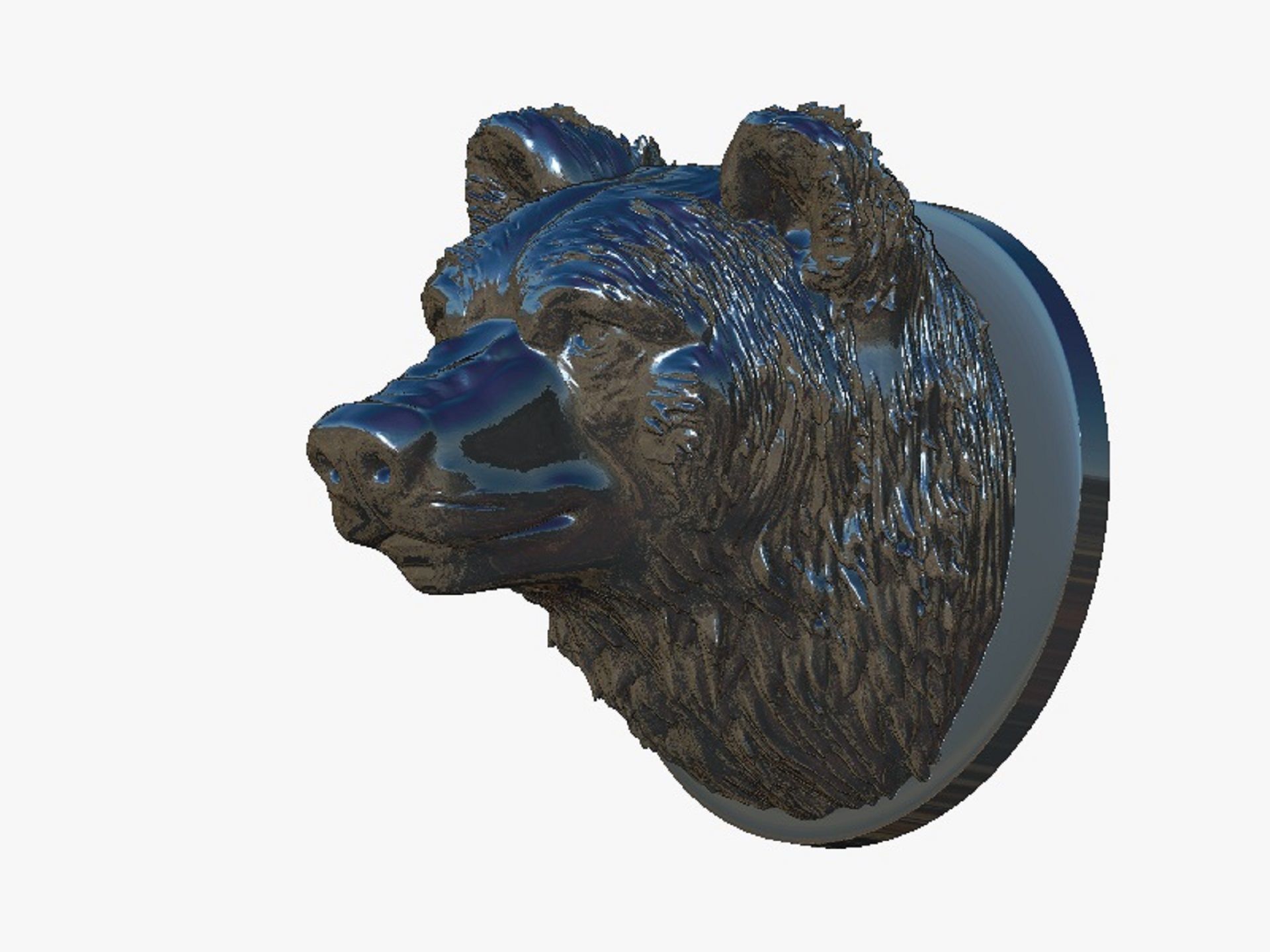 Bear Head 3D print model_7