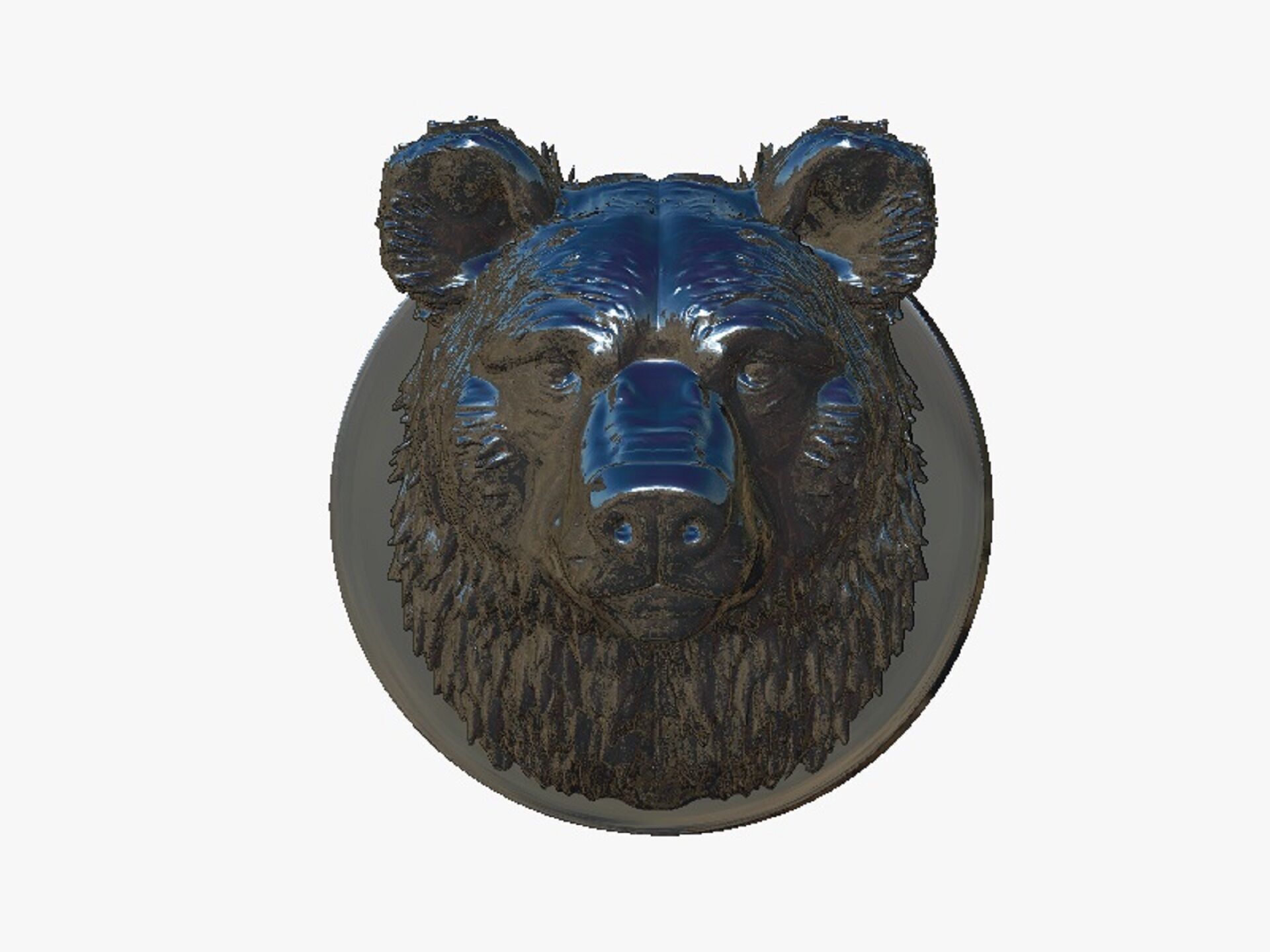 Bear Head 3D print model_5
