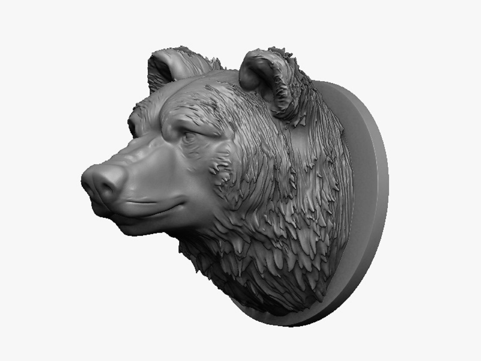 Bear Head 3D print model_2