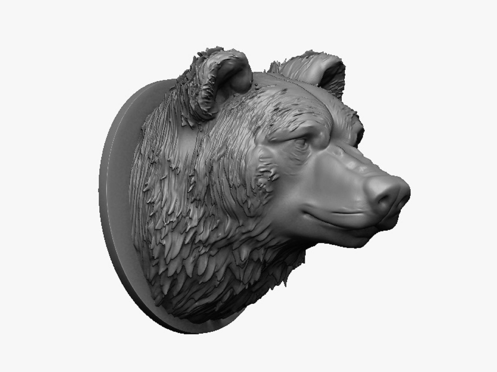 Bear Head 3D print model_1