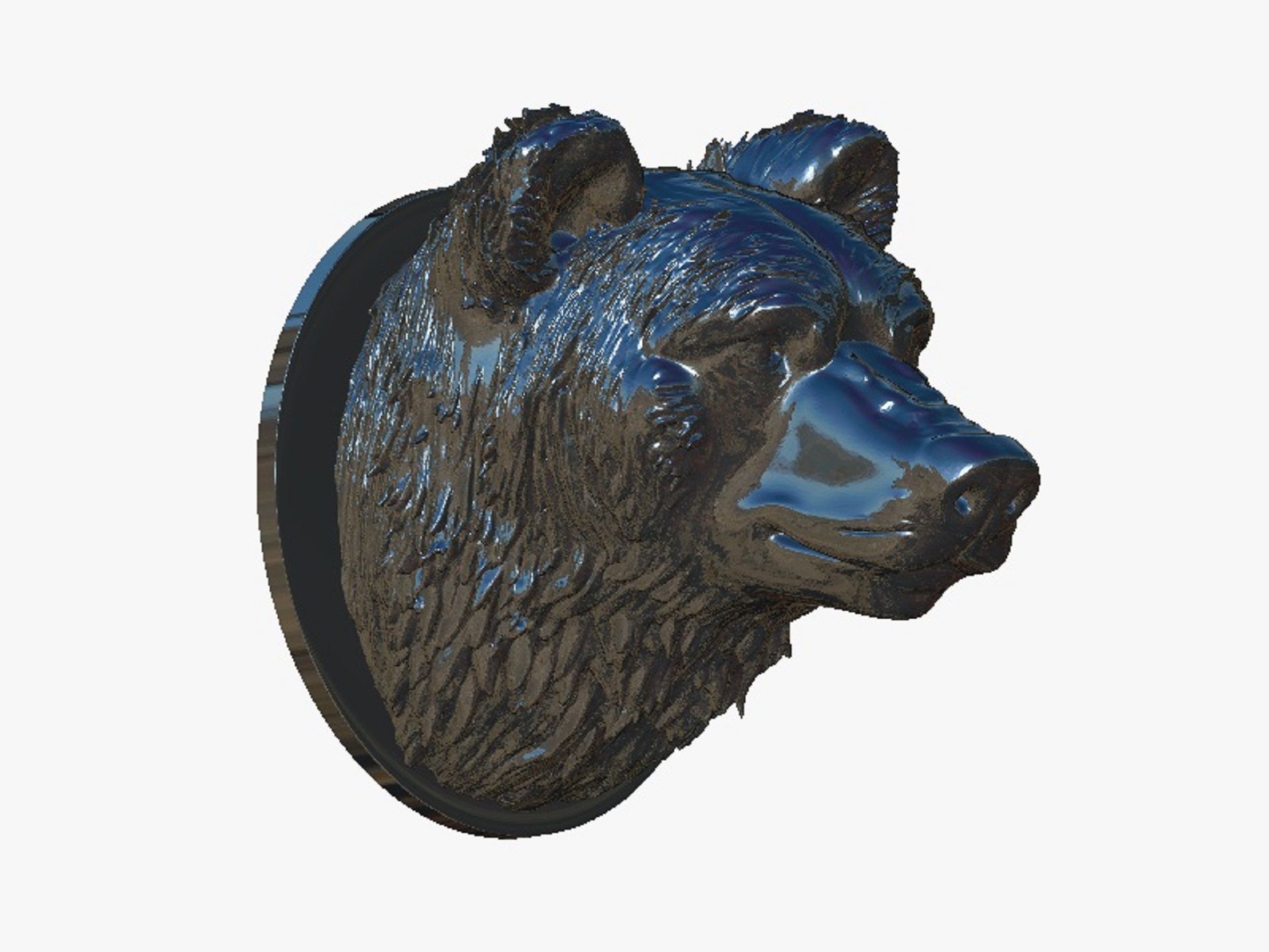 Bear Head 3D print model_6