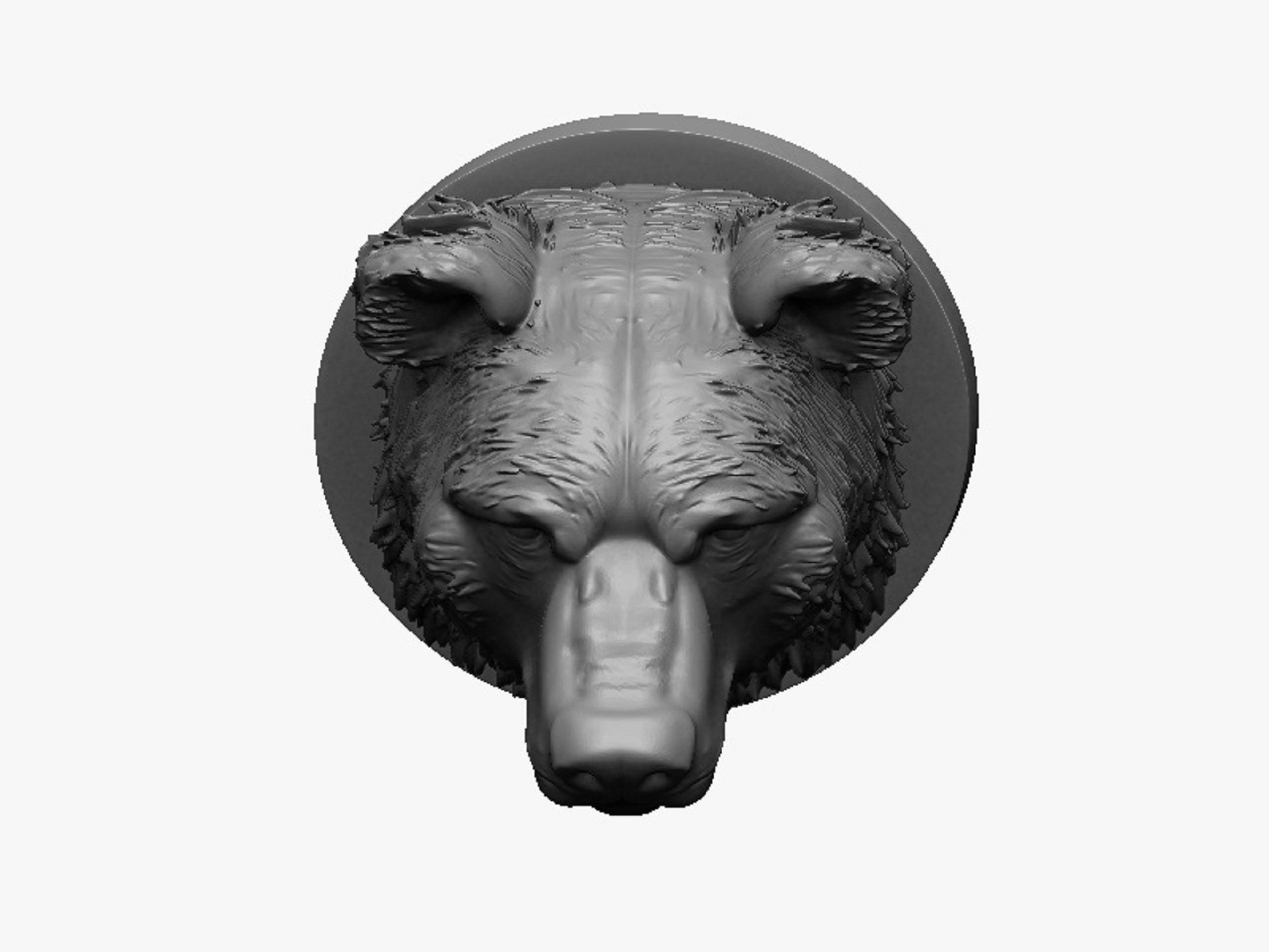 Bear Head 3D print model_3