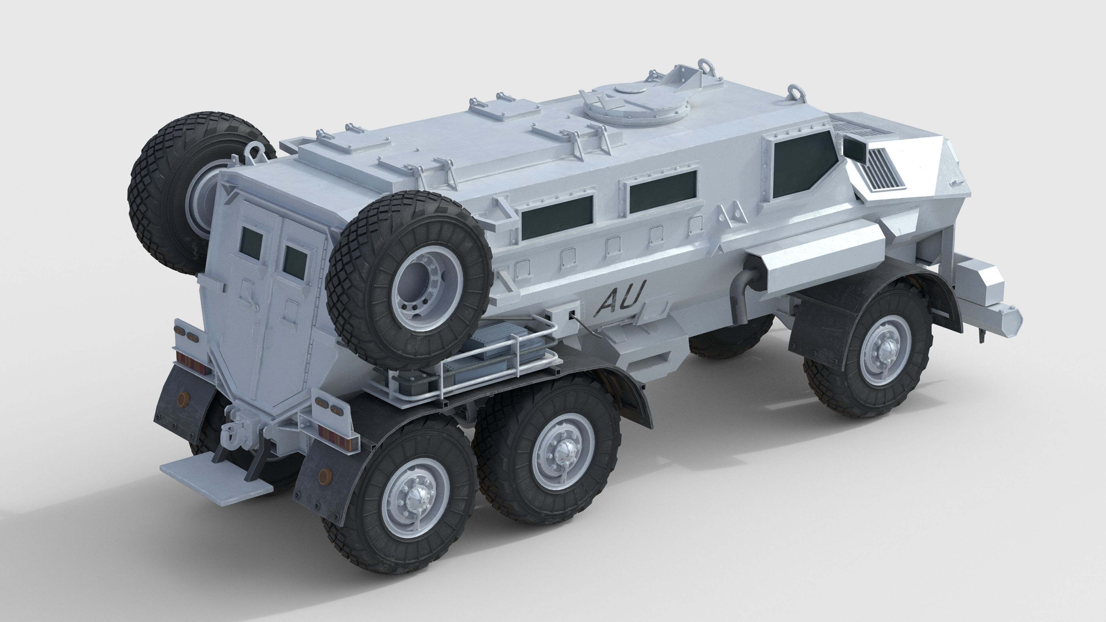 Casspir Mk II Mine Resistant Ambush Protected Vehicle Low-poly 3D model_1