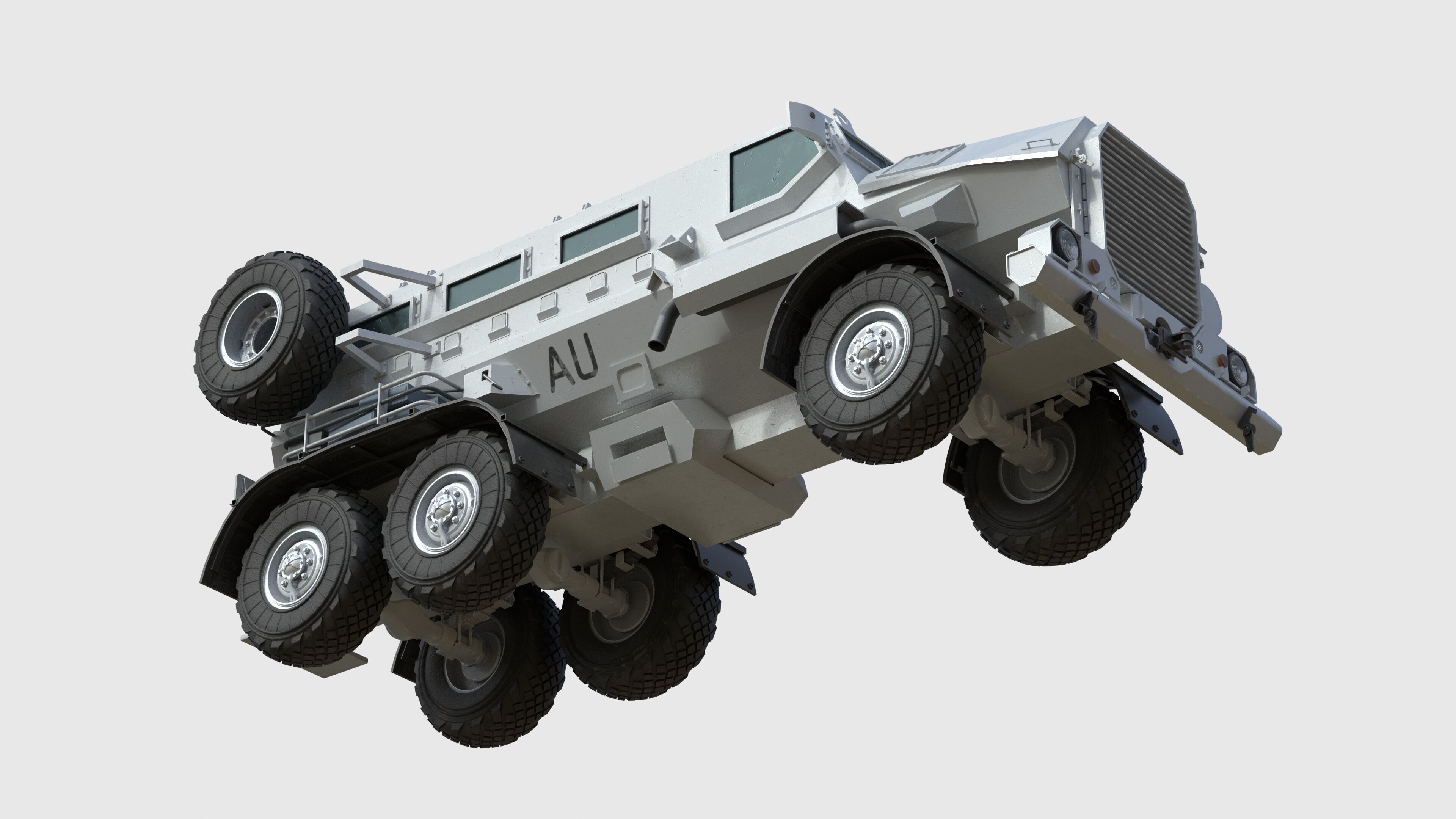 Casspir Mk II Mine Resistant Ambush Protected Vehicle Low-poly 3D model_9