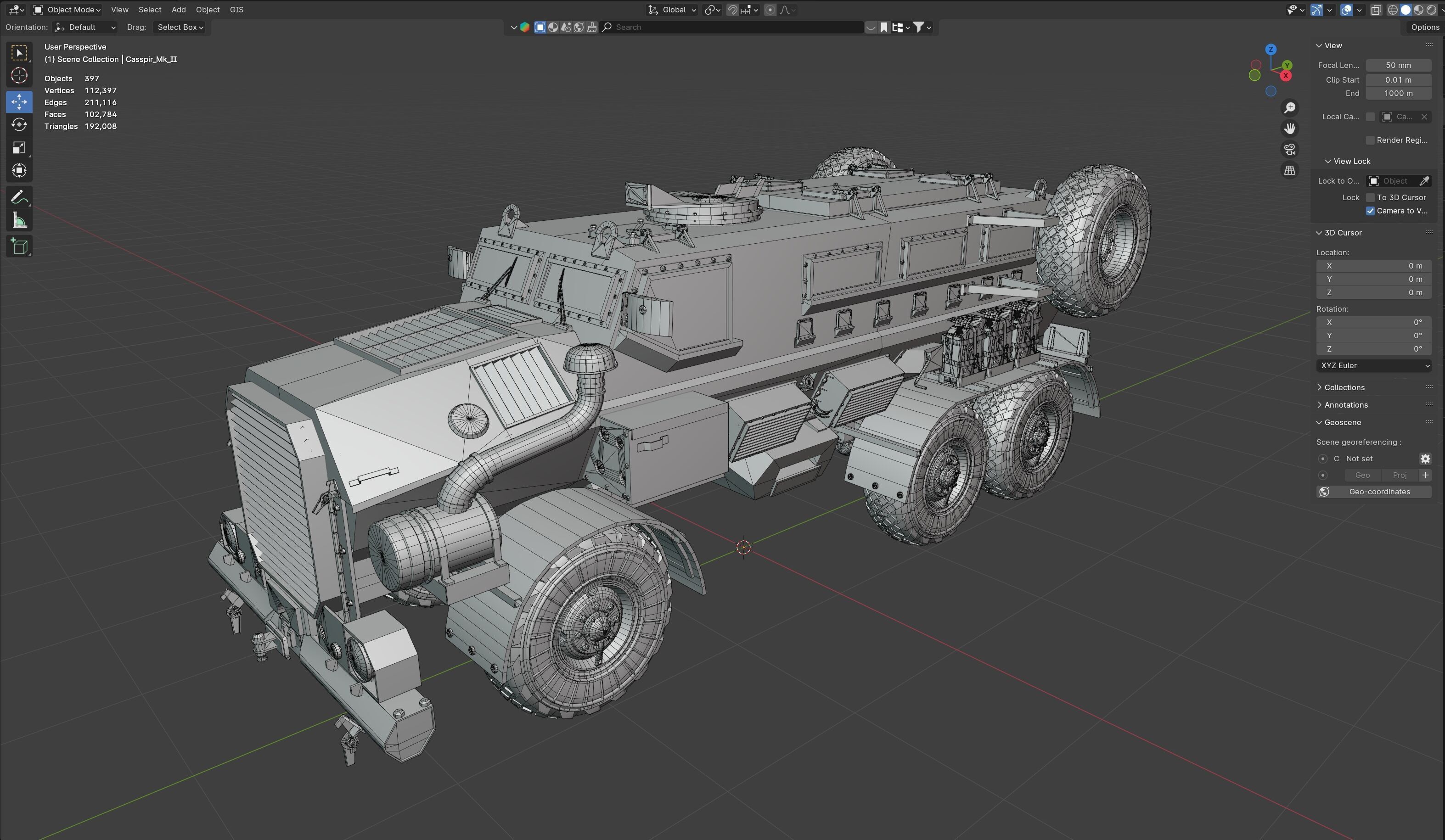 Casspir Mk II Mine Resistant Ambush Protected Vehicle Low-poly 3D model_11