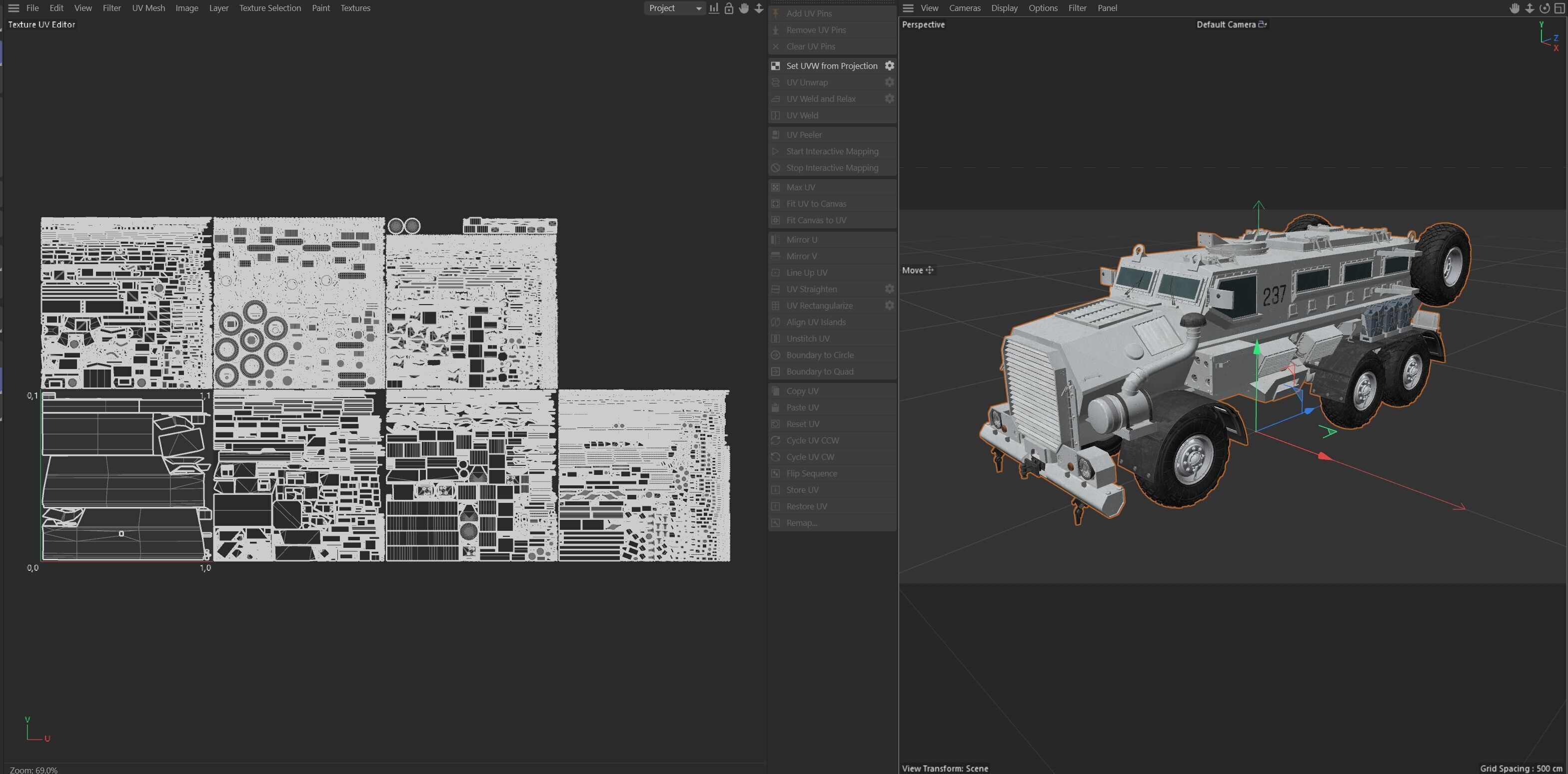 Casspir Mk II Mine Resistant Ambush Protected Vehicle Low-poly 3D model_10