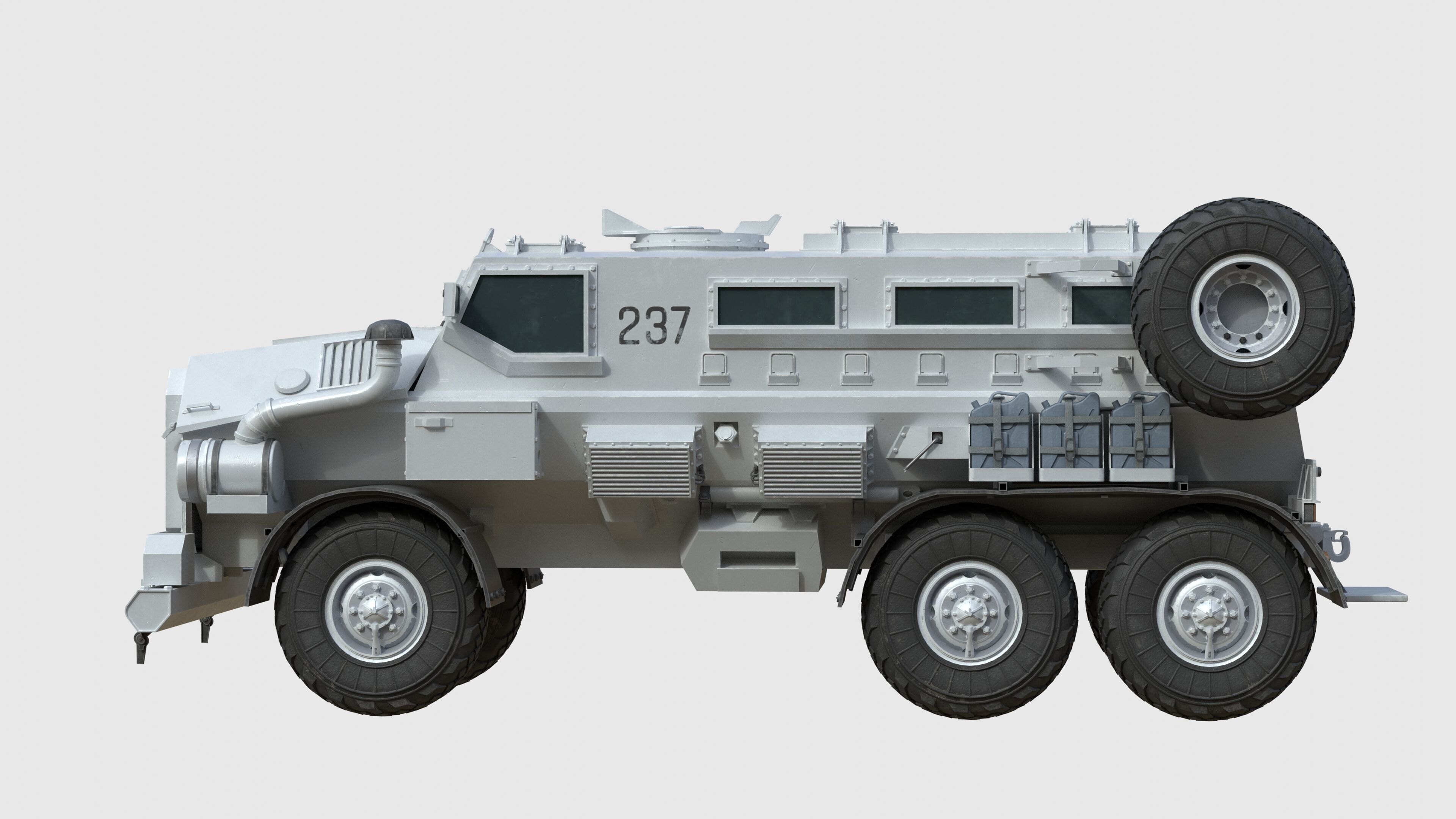 Casspir Mk II Mine Resistant Ambush Protected Vehicle Low-poly 3D model_5