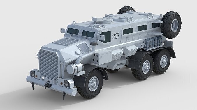 Casspir Mk II Mine Resistant Ambush Protected Vehicle Low-poly 3D model