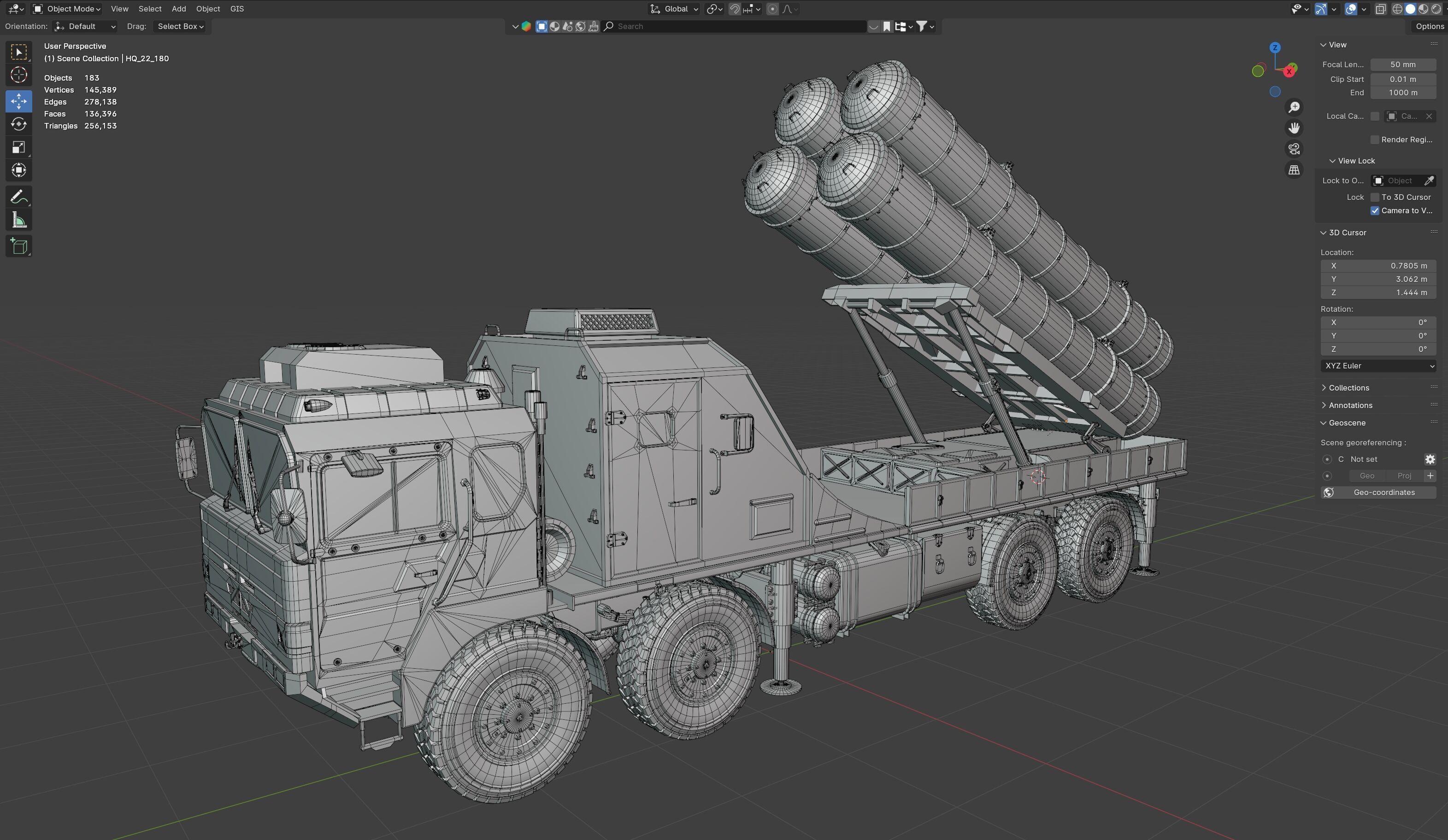 HQ 22 Air Defense Missile Low-poly 3D model_13