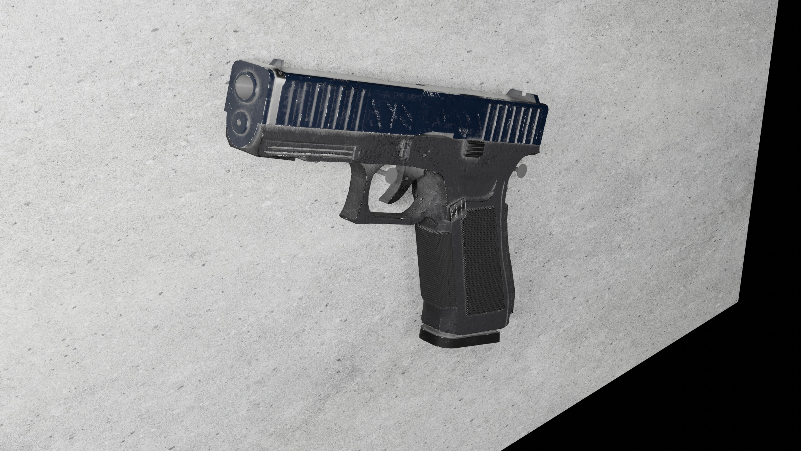 Glock 17 Police Bodykit Worn Low-poly 3D model_4