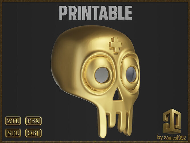 Cute Skull Accessory 3D print model