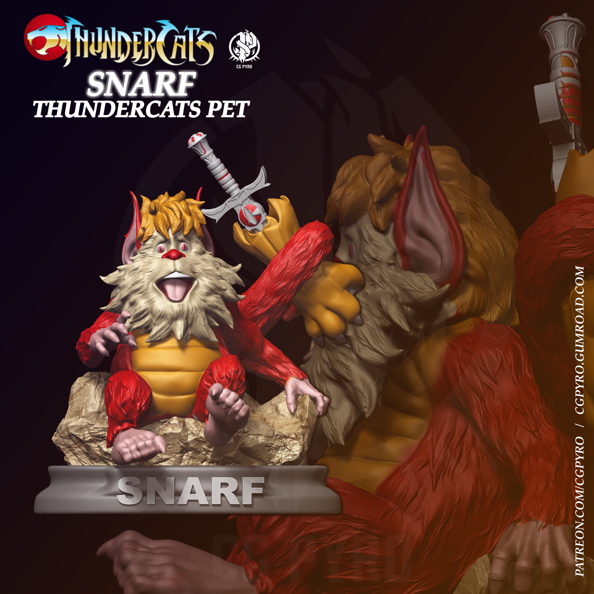 Snarf and Ma Mutt Thundercats STL files 3D printing 3D print model_2
