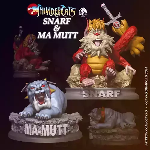 Snarf and Ma Mutt Thundercats STL files 3D printing 3D print model