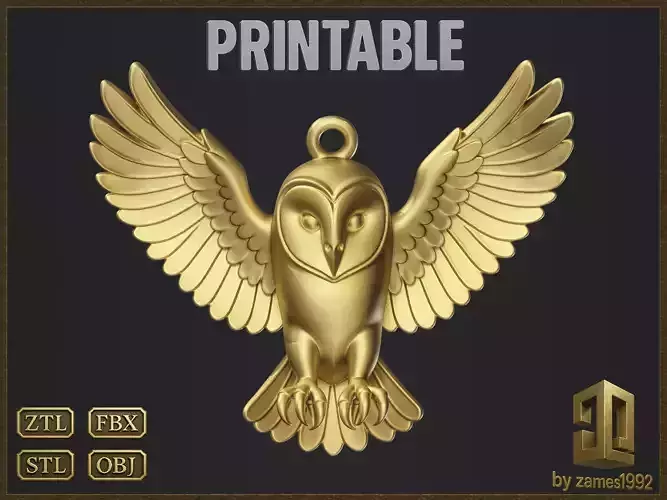 Night Owl Forest Guardian Charm