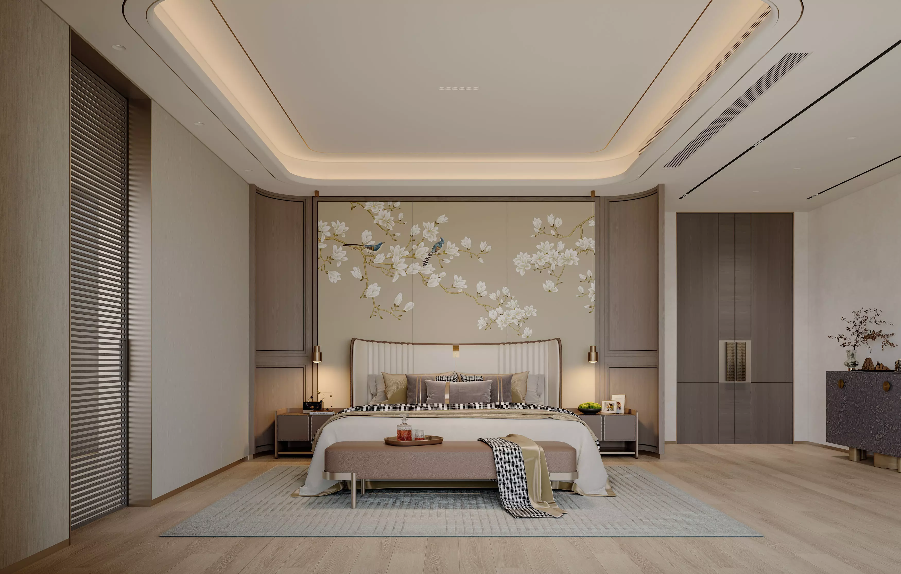 bedroom set 3D model_0