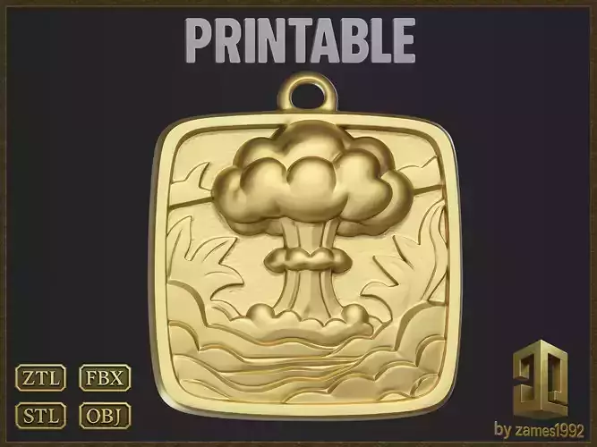 Nuclear Explode Apocalyptic Statement Jewelry