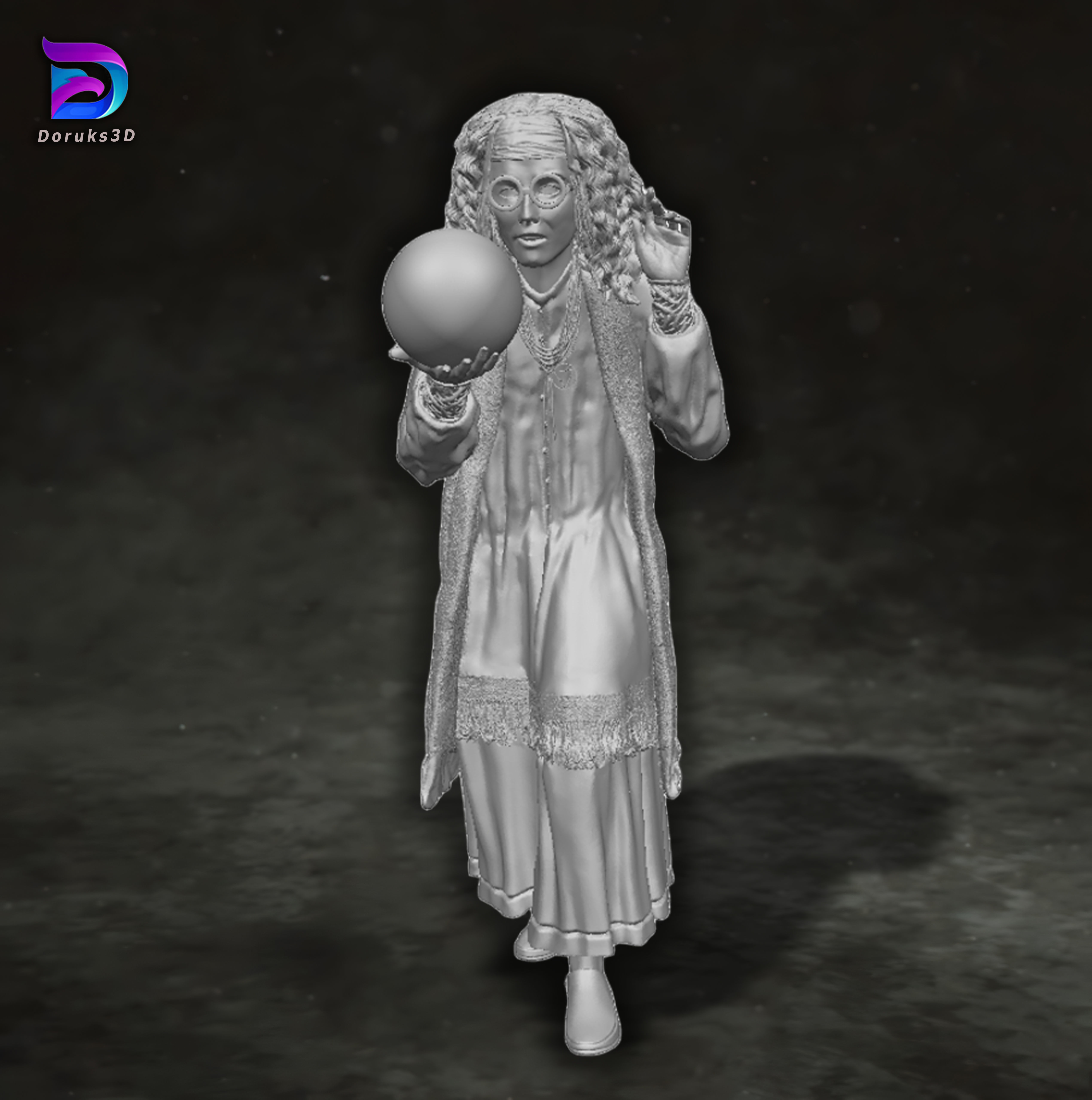 Sybill Trelawney Harry Potter Action Figures Custom Action 3D print model_1