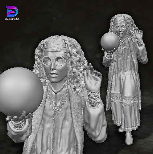 Sybill Trelawney Harry Potter Action Figures Custom Action 3D print model