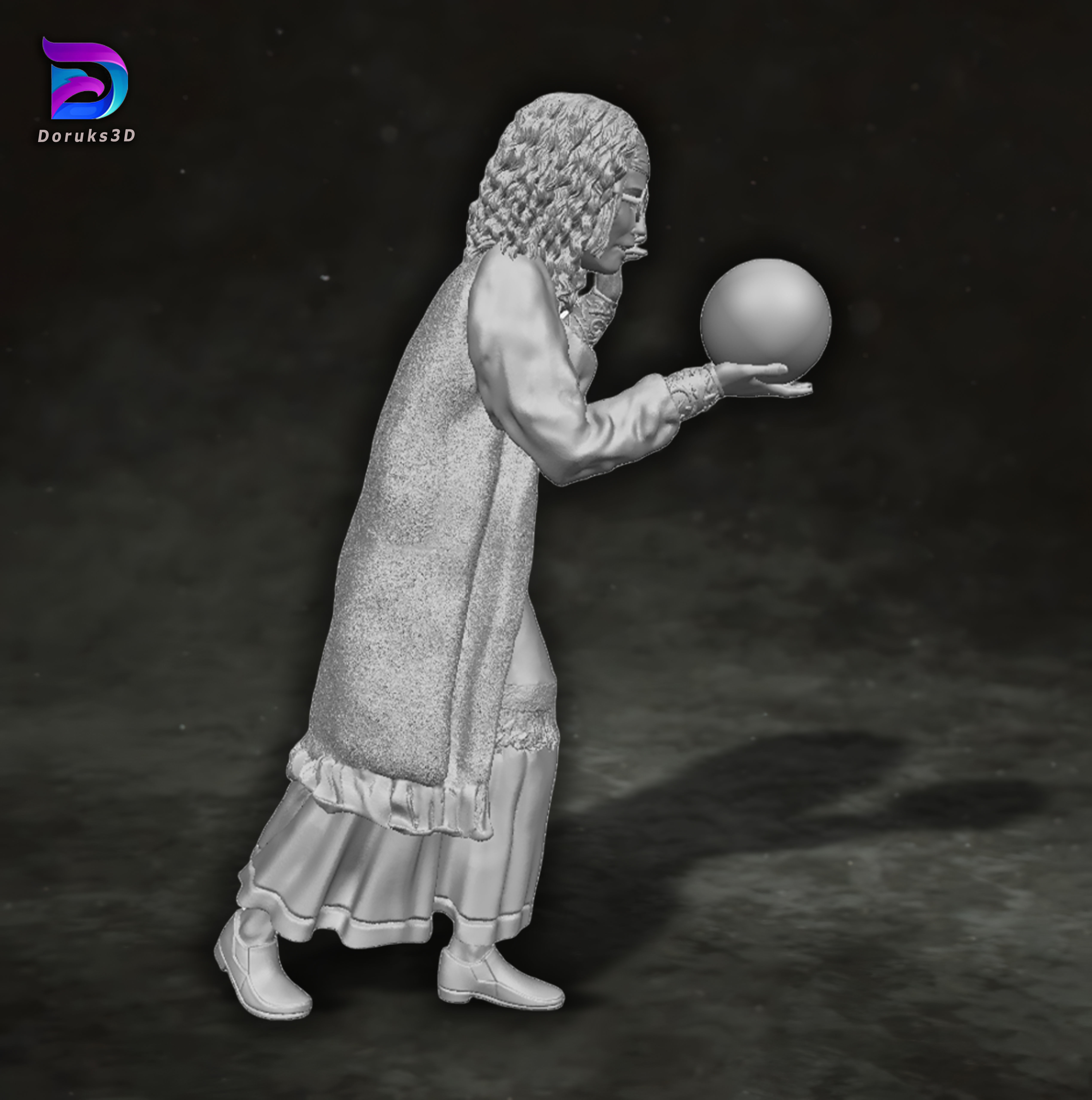 Sybill Trelawney Harry Potter Action Figures Custom Action 3D print model_4